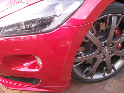 Maserati bumper scuff